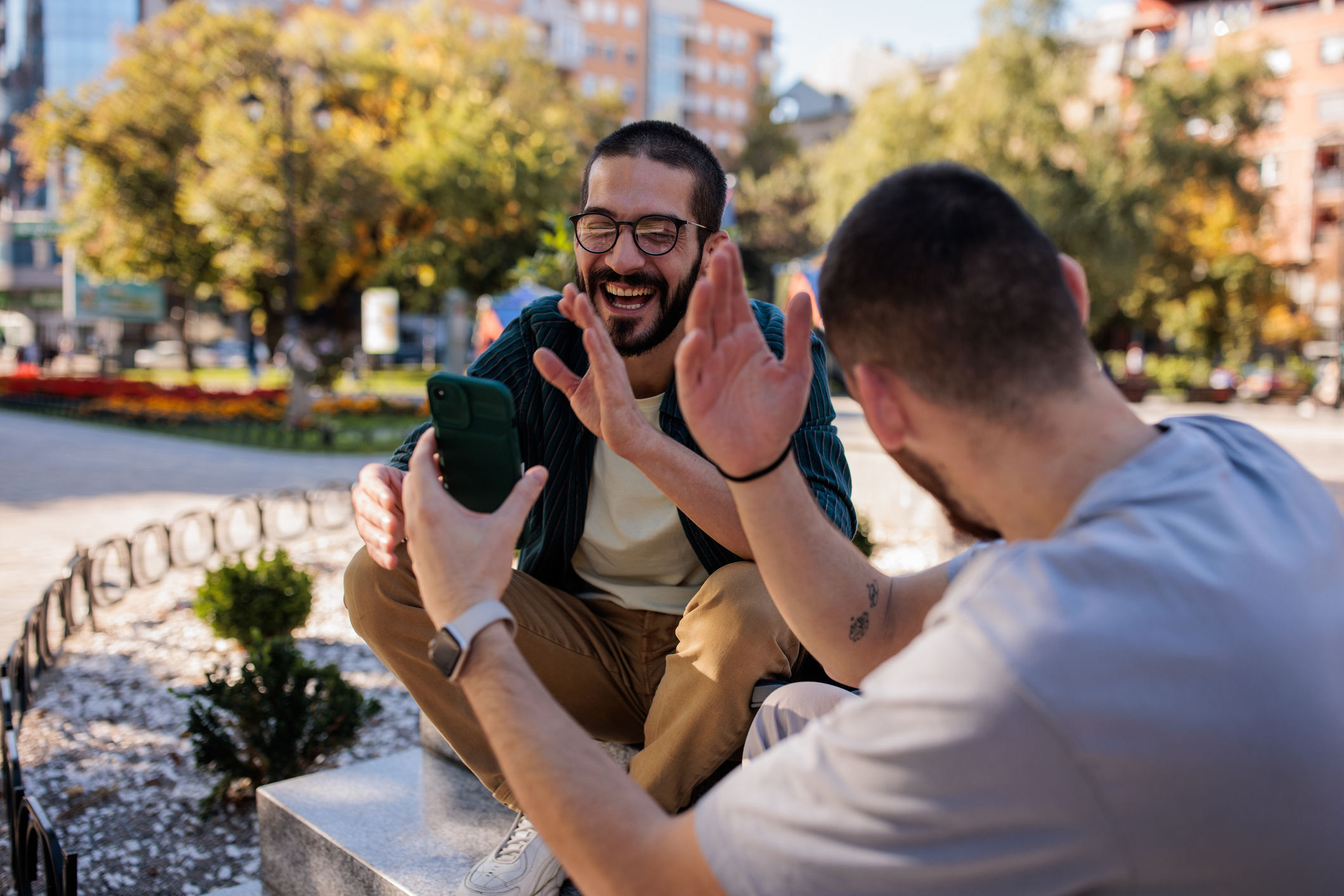 Friends laughing by miodrag ignjatovic on iStock